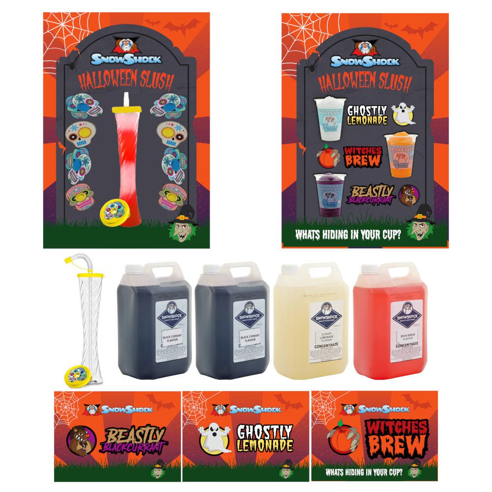 Halloween 8 bottles & 2 x 54 Skull Cups Bundle